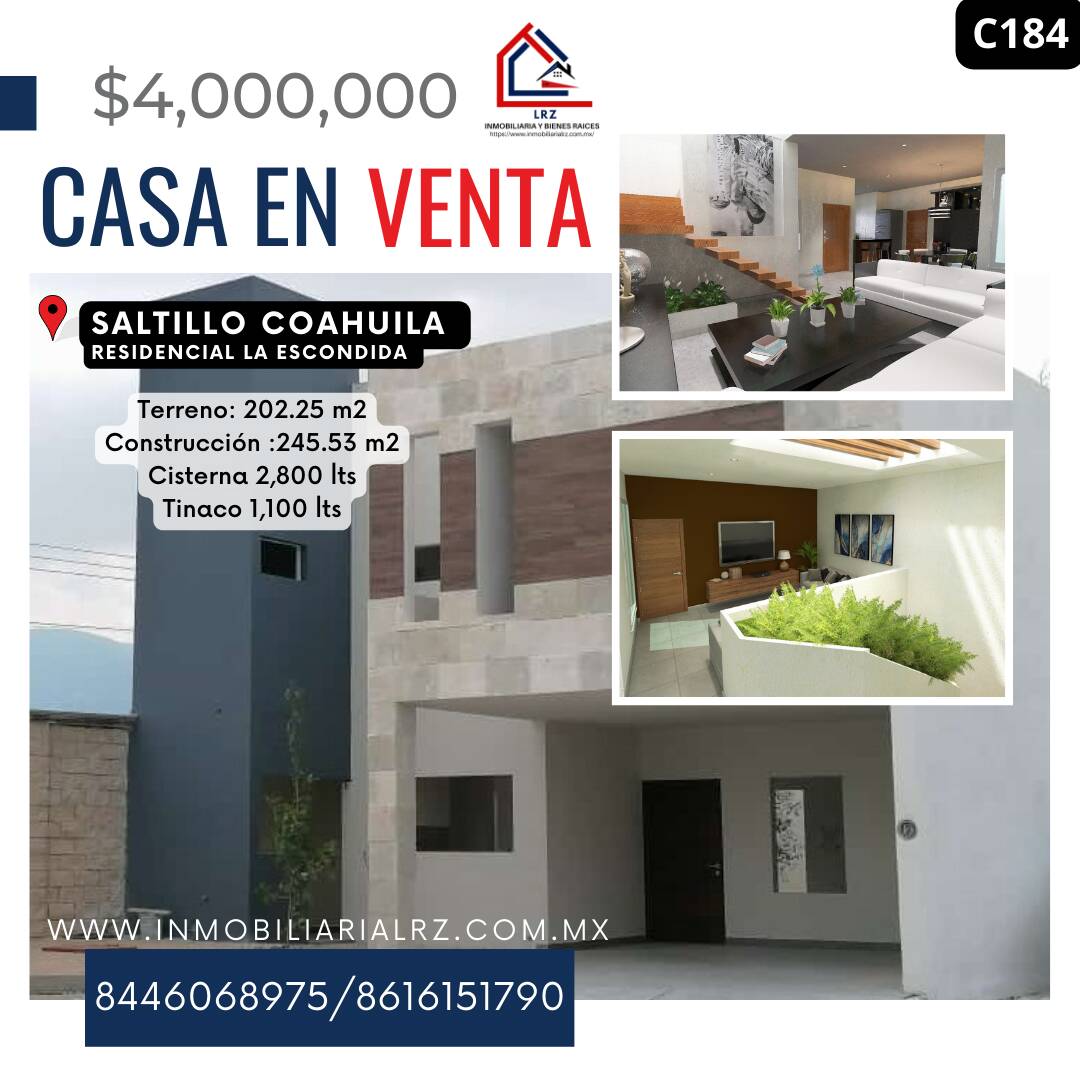 Preciosa Residencia en Saltillo,Coahuila .Fraccionamiento Cerrado .