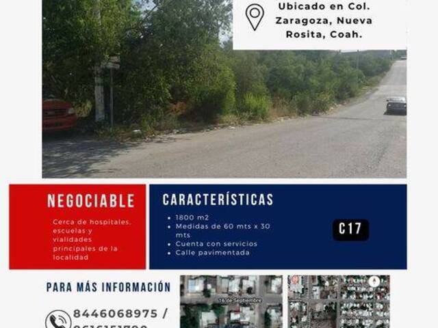 #17 - Terreno para Venta en San Juan de Sabinas - CH - 1