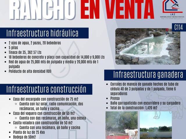 #114 - Ranchos ,Granjas y Fincas para Venta en Múzquiz - CH - 2