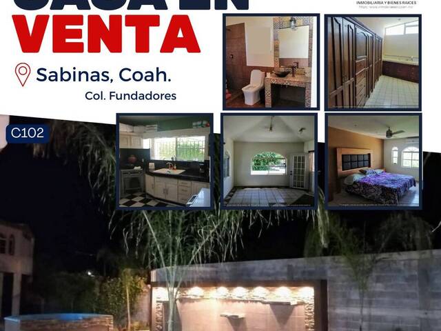 #102 - CASA-HABITACIÓN para Venta en Sabinas - CH - 2