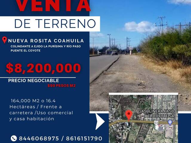 #108 - Terreno para Venta en San Juan de Sabinas - CH - 1