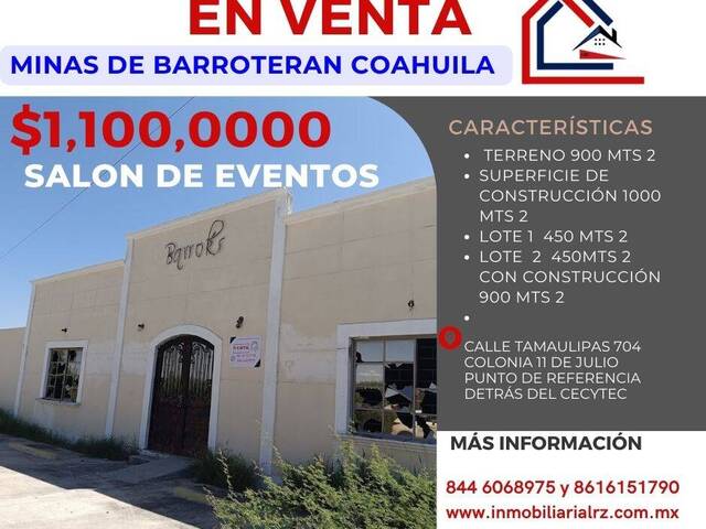 #278 - Salón Comercial para Venta en Múzquiz - CH - 1