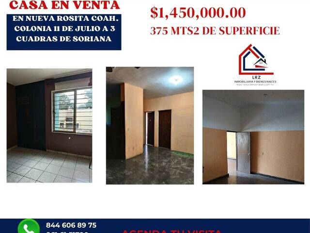 #279 - casa para Venta en San Juan de Sabinas - CH - 2