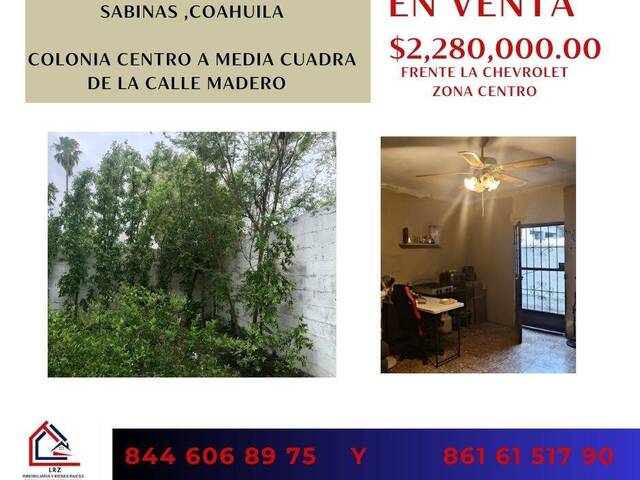 #281 - CASA-HABITACIÓN para Venta en Sabinas - CH - 3