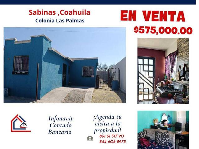 #282 - CASA-HABITACIÓN para Venta en Sabinas - CH - 2