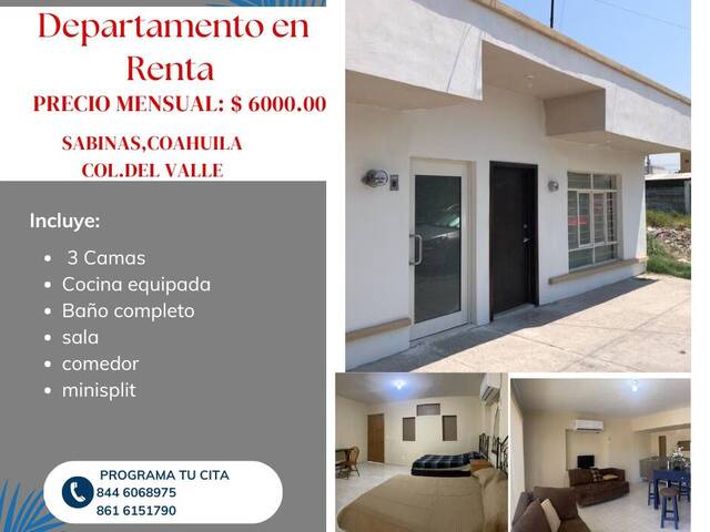 #285 - Departamento para Venta en Sabinas - CH - 1