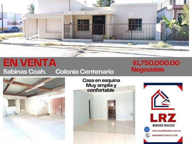 #287 - CASA-HABITACIÓN para Venta en Sabinas - CH - 1