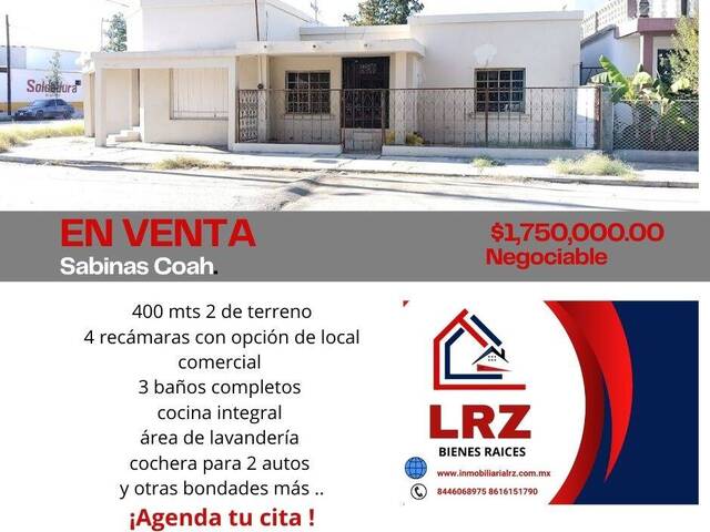 #287 - CASA-HABITACIÓN para Venta en Sabinas - CH - 2