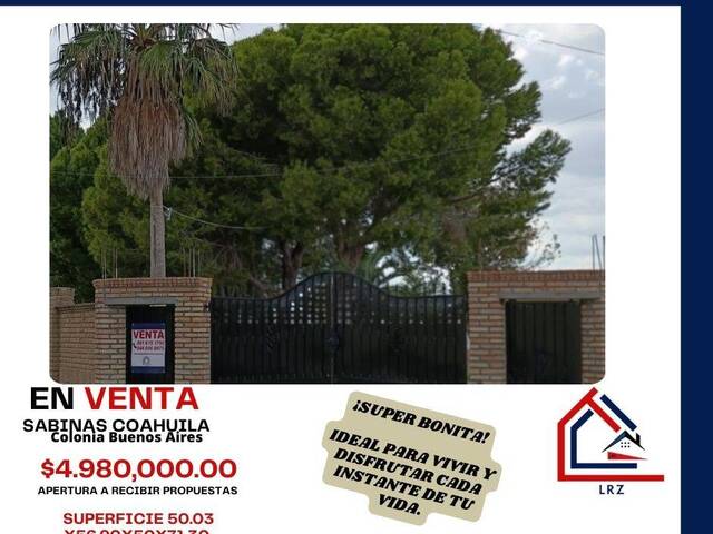 #290 - CASA DE CAMPO/GRANJA para Venta en Sabinas - CH - 1