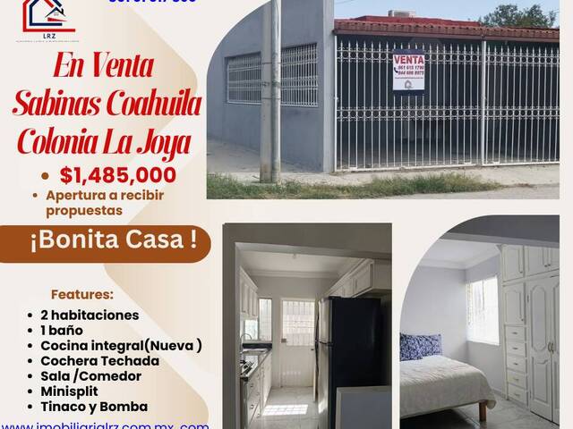 #291 - casa para Venta en Sabinas - CH - 1