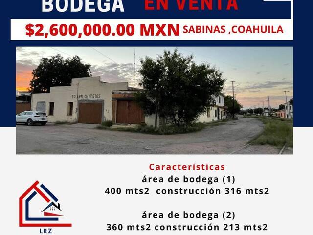 #292 - BODEGA para Venta en Sabinas - CH - 2