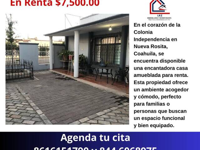 #297 - casa para Renta en San Juan de Sabinas - CH - 1